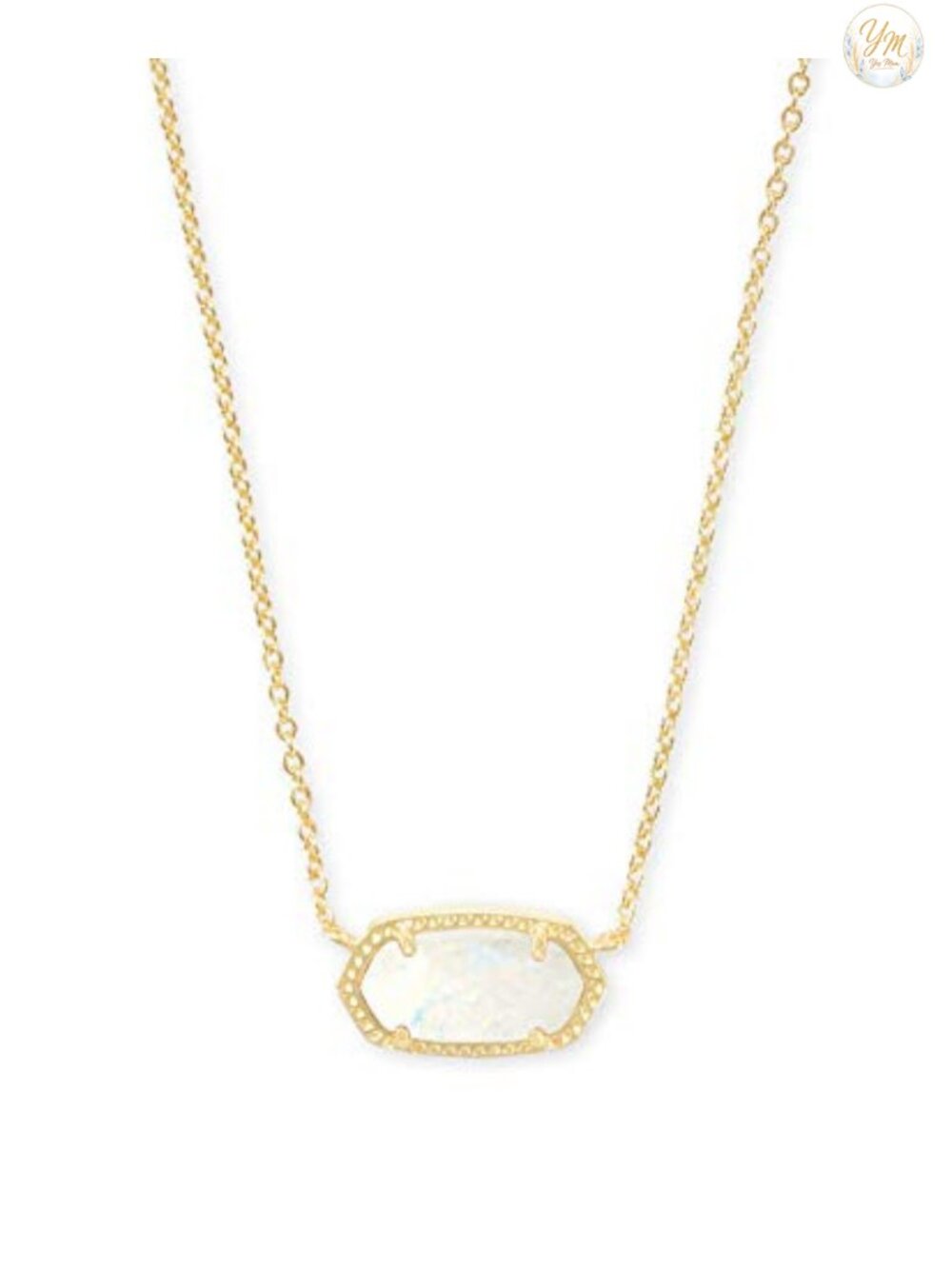 14k Gold-Plated Pendant Necklace with Rose Quartz